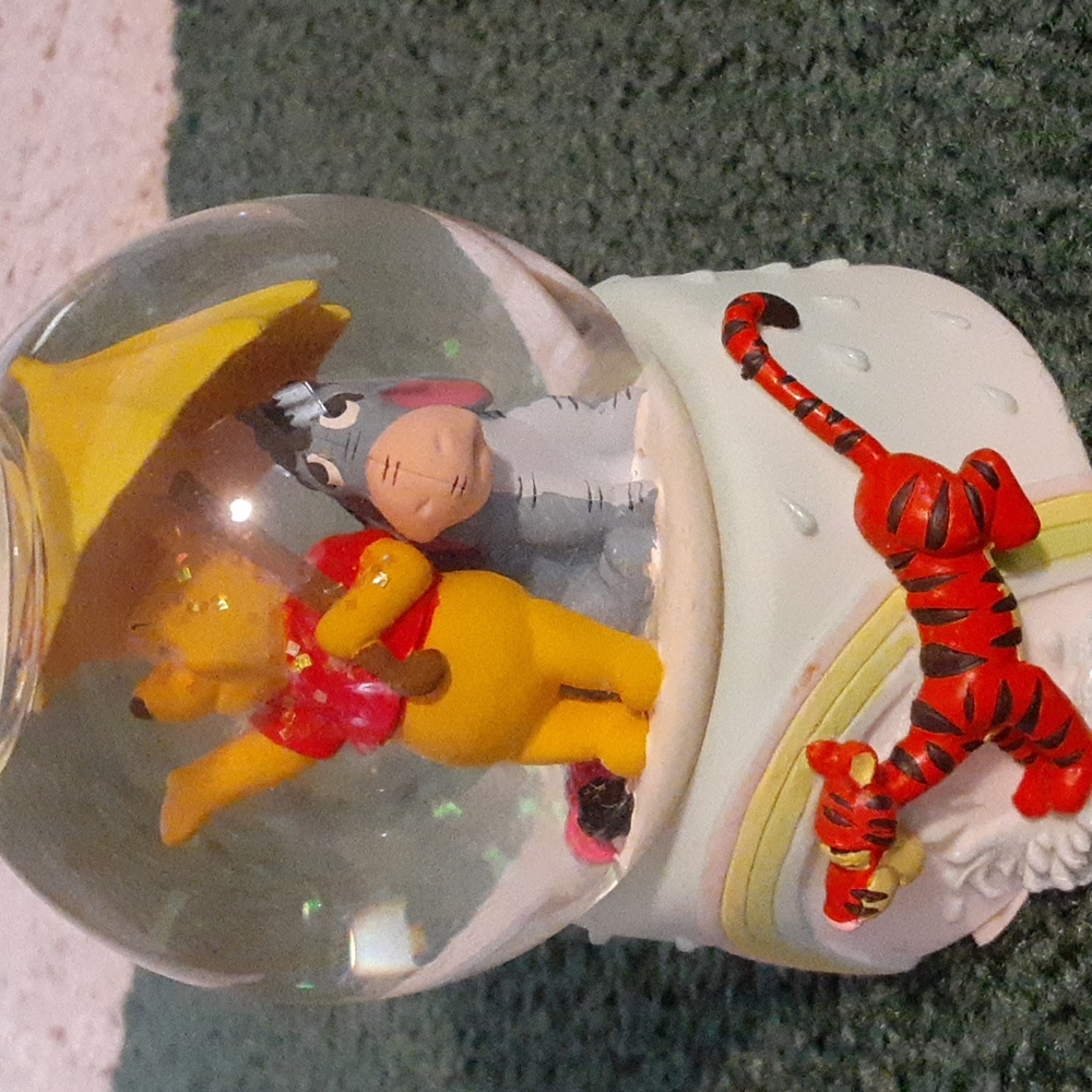 *April* Disney glitter globe, 4" tall
